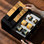 Rustic Espresso Cup Set | 6 Piece Earthy Tone Ceramic Espresso Cups | Gift Box with Leather Handle