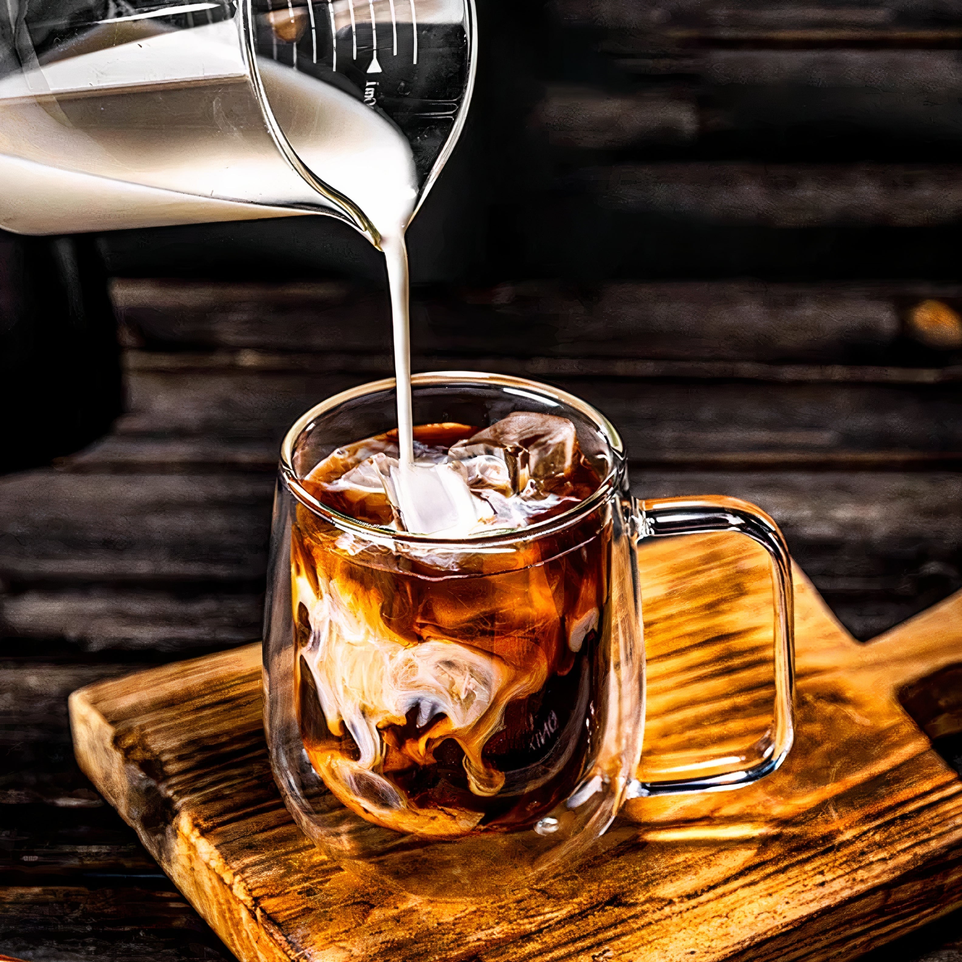 Double Walled Glass Coffee Cups | Set of 4 Insulated Glass Cups | 350ml Clear Coffee and Tea Glasses