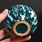 Ceramic Cup Gift Set | 5 Piece Reactive Glaze Espresso and Tea Cups | Premium Gift Box Included