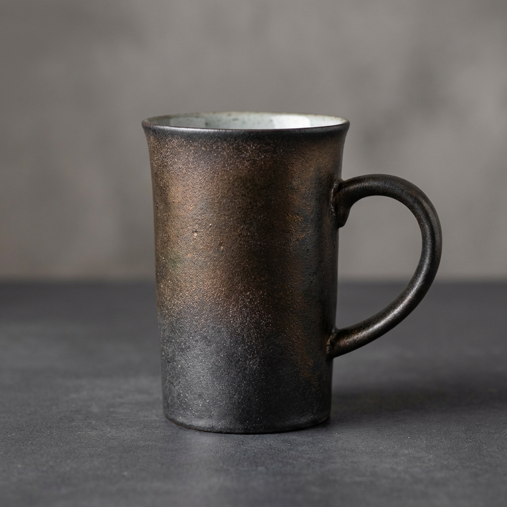 Earthy Ceramic Coffee Cup Set | 4 Piece Vintage Rustic Coffee Cups | 4 Earth-Inspired Designs | 350ml