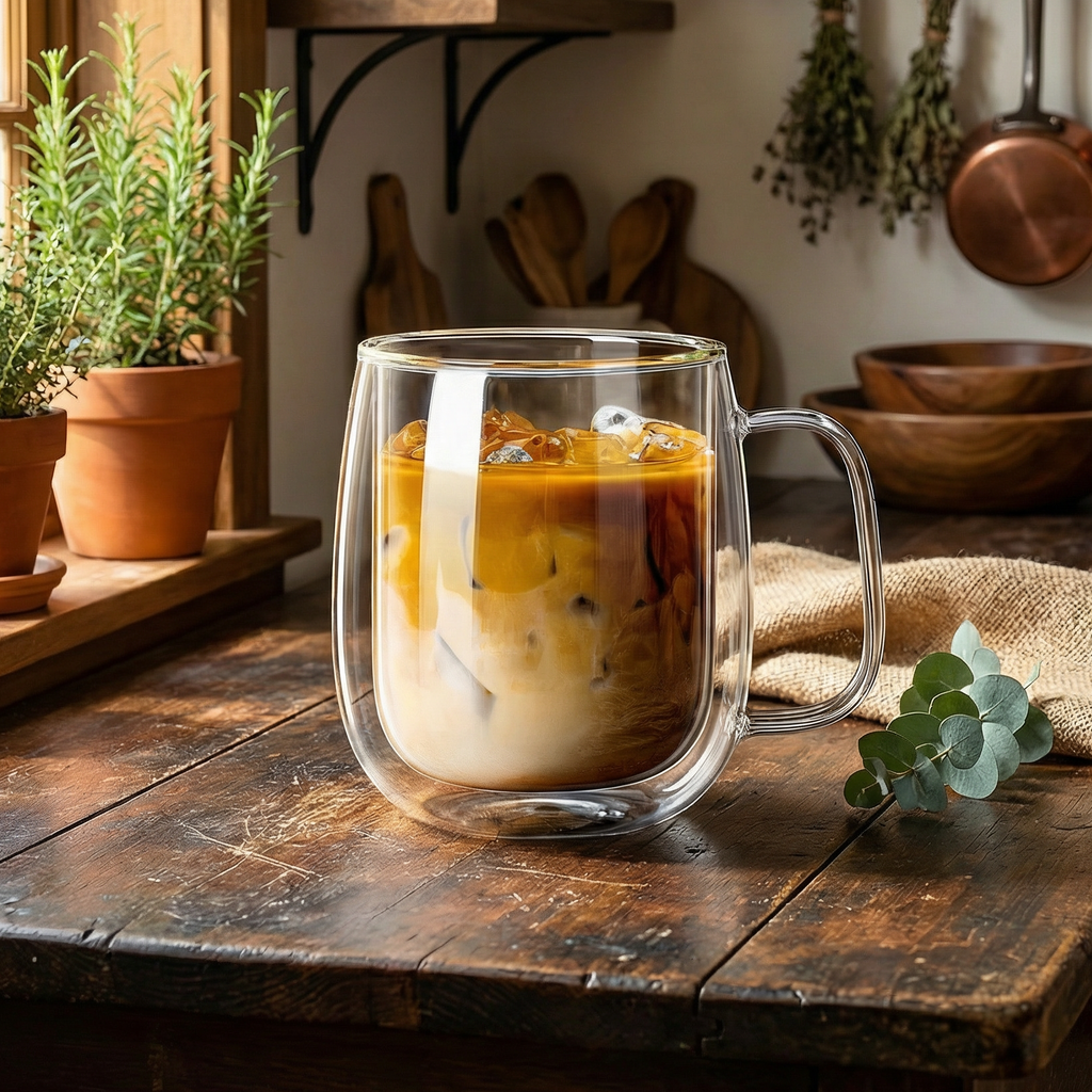 Double Walled Glass Coffee Cups – Insulated & Heat Resistant