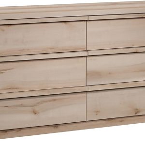 Sauder Harvey Park 6 Drawer Dresser for Bedroom Wooden Dressers & Chest of Drawers, in Pacific Maple